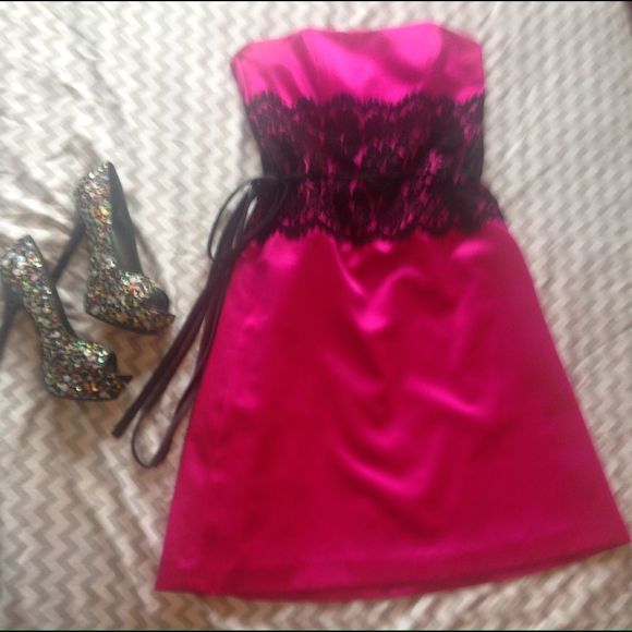 AFTER SIX -- Sleeveless Bridesmaid Formal Dress Lace Corset Waist Belt - Picture 2 of 4